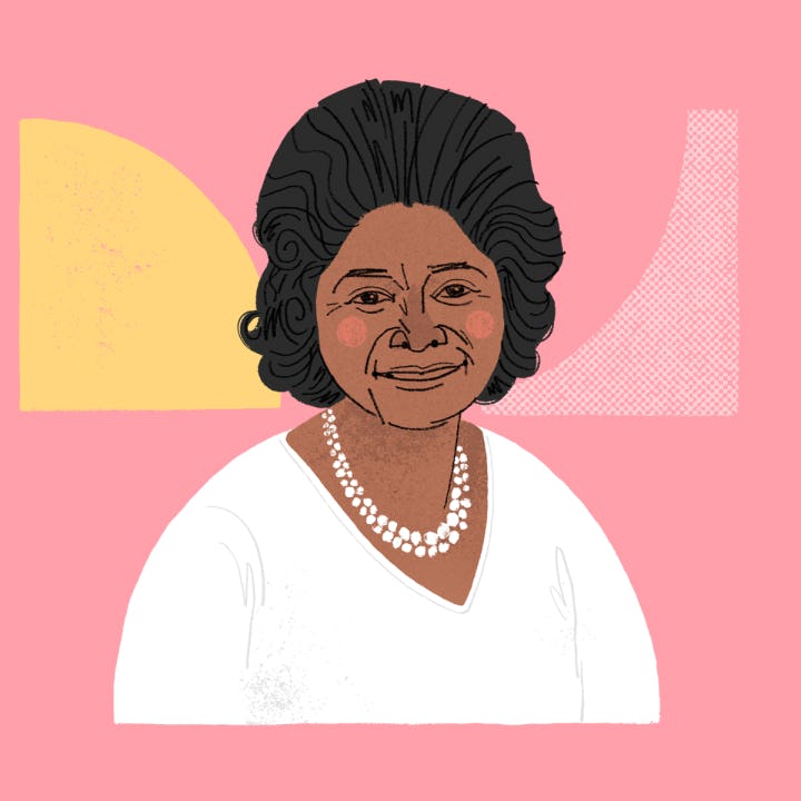 Illustrated portrait of Mahalia Jackson